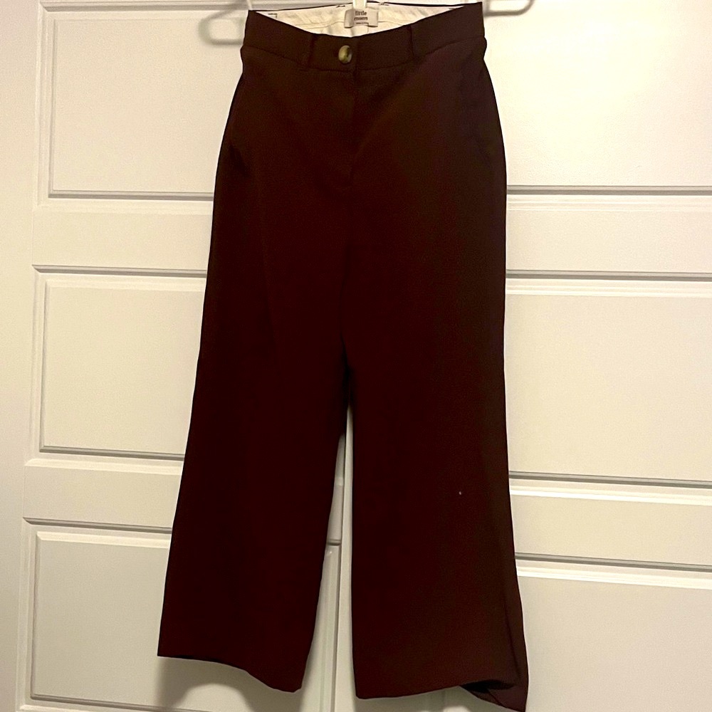 Little Moon Dark Brown Wide Leg Pants